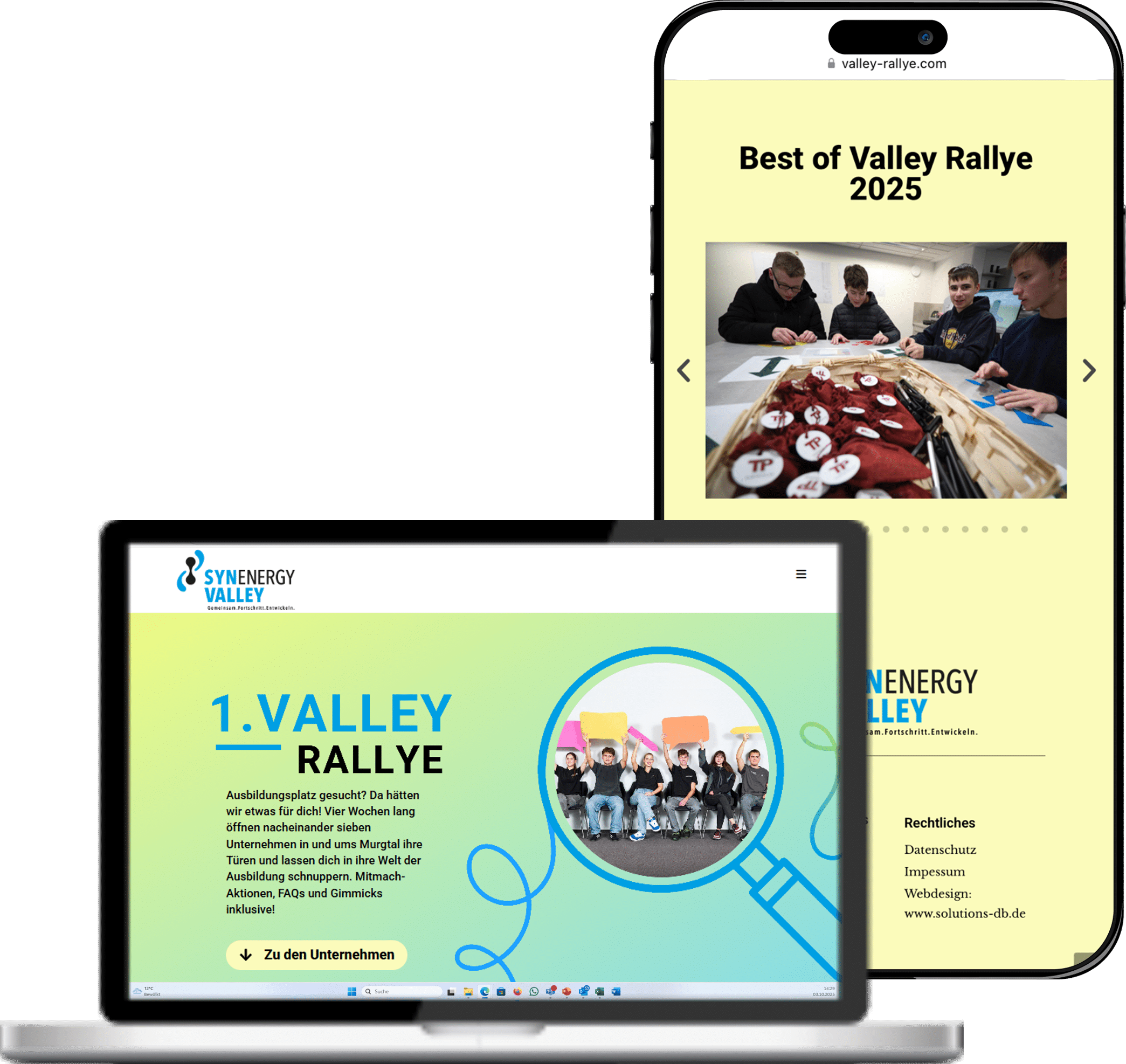 vergangenes Projekt "Valley Rallye Website" von MediaBell - Webdesign Agentur Karlsruhe